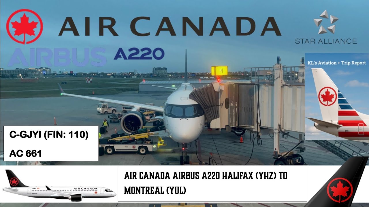 Trip Report - Air Canada Airbus A220 - Halifax (YHZ) to Montreal (YUL)