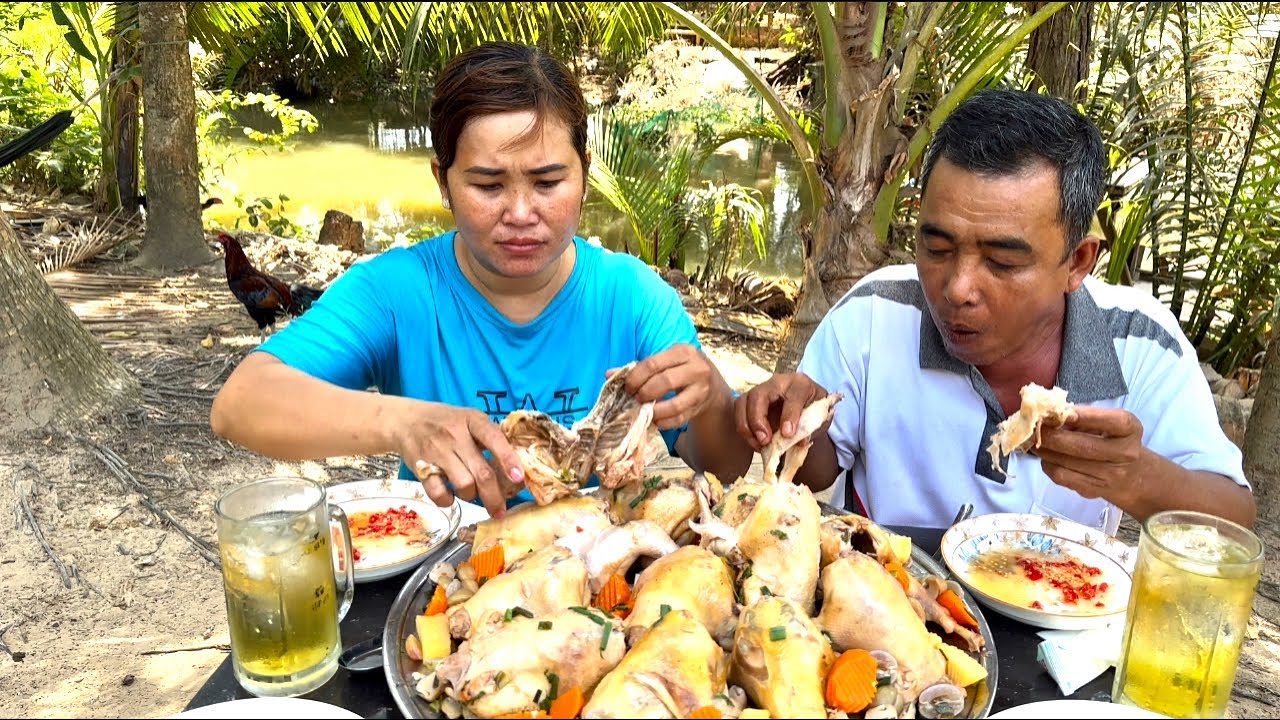 Không Thể Hình Dung Hai Người Này Như Vậy Mà Ăn Hết 12 Con Gà Nấu Nho, Bất Ngờ  Hằng Khóc | ATĐQ