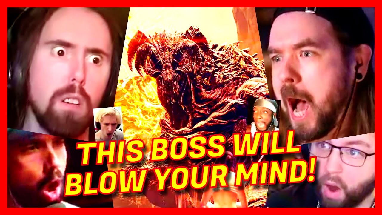GAMERS MIND BLOWN at BAYLE THE DREAD BOSS FIGHT REACTIONS MASHUP ELDEN RING SHADOW ERDTREE DLC