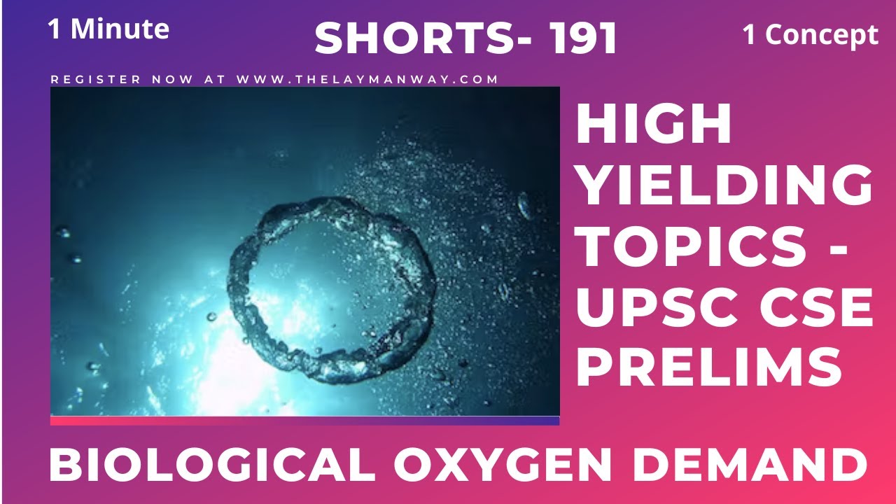 What is Biological Oxygen Demand ? Dissolved Oxygen ? Explained for UPSC #prelims #ias #shorts