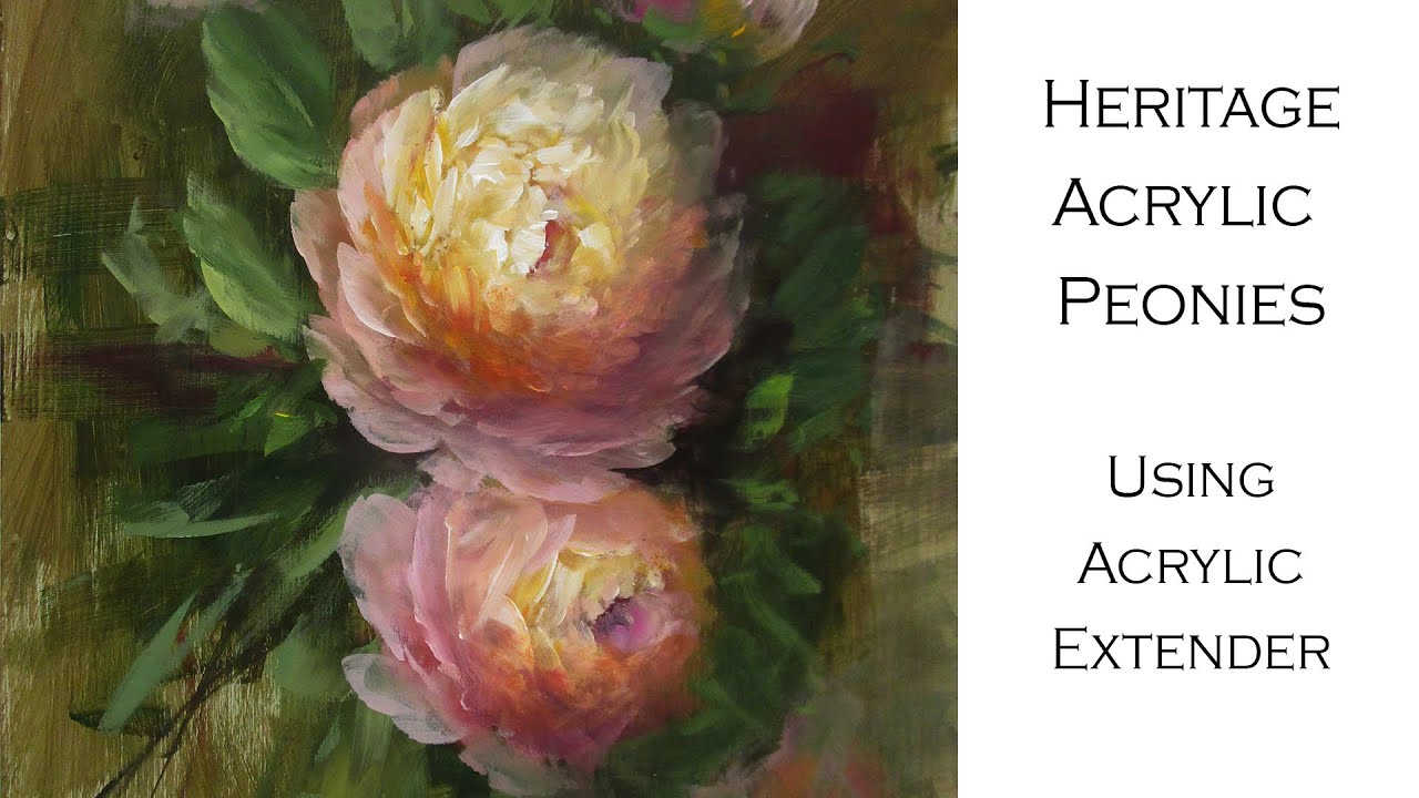 Painting Peonies with Heritage Acrylics