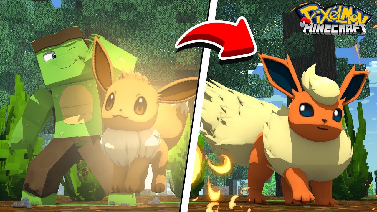 WE CAUGHT AN EEVEE AND EVOLVED IT! - Minecraft Pixelmon
