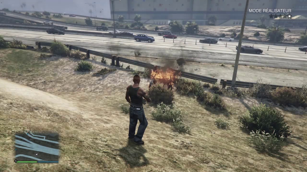 Grand Theft Auto V Car Fire 2 + Stunt and burning