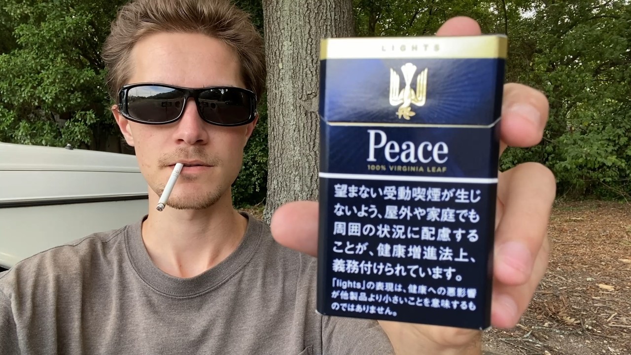 Smoking a Peace Light Cigarette - Review