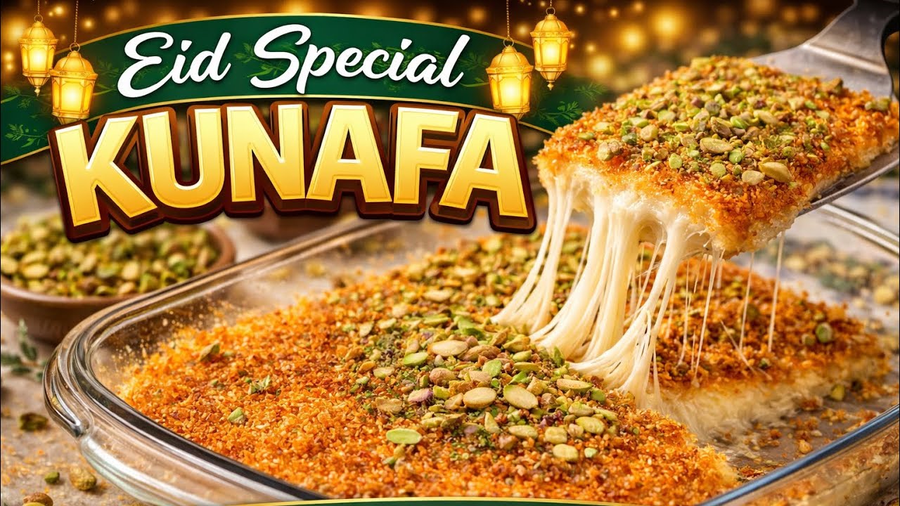 Eid Special Kunafa Recipe | Crispy & Creamy Arabic Dessert at Home❤️