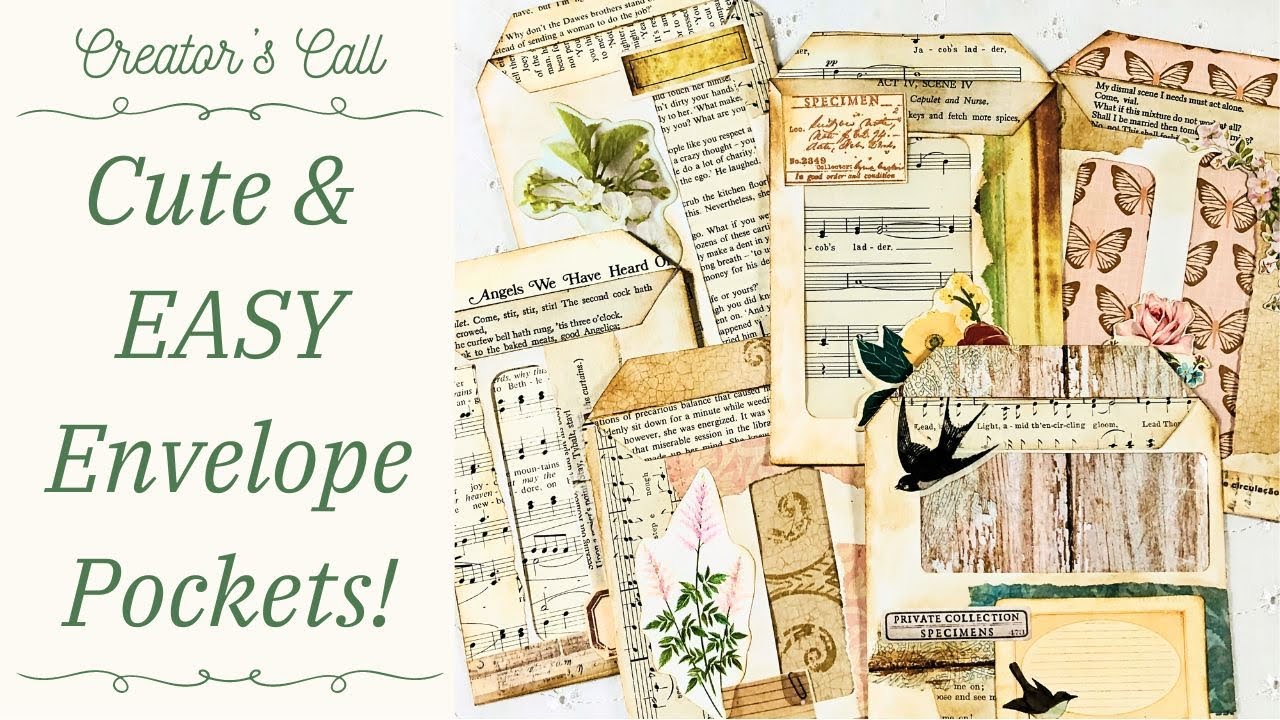 Envelope Pockets Inspired by Lilian Guererro + Ko-fi Freebie | Using Junk Mail in Your Journals