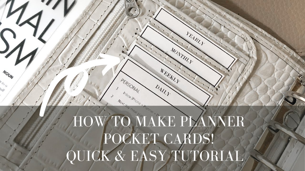 How to Make Planner Pocket Cards | Easy Planner Tutorial | DIY Planner Ideas