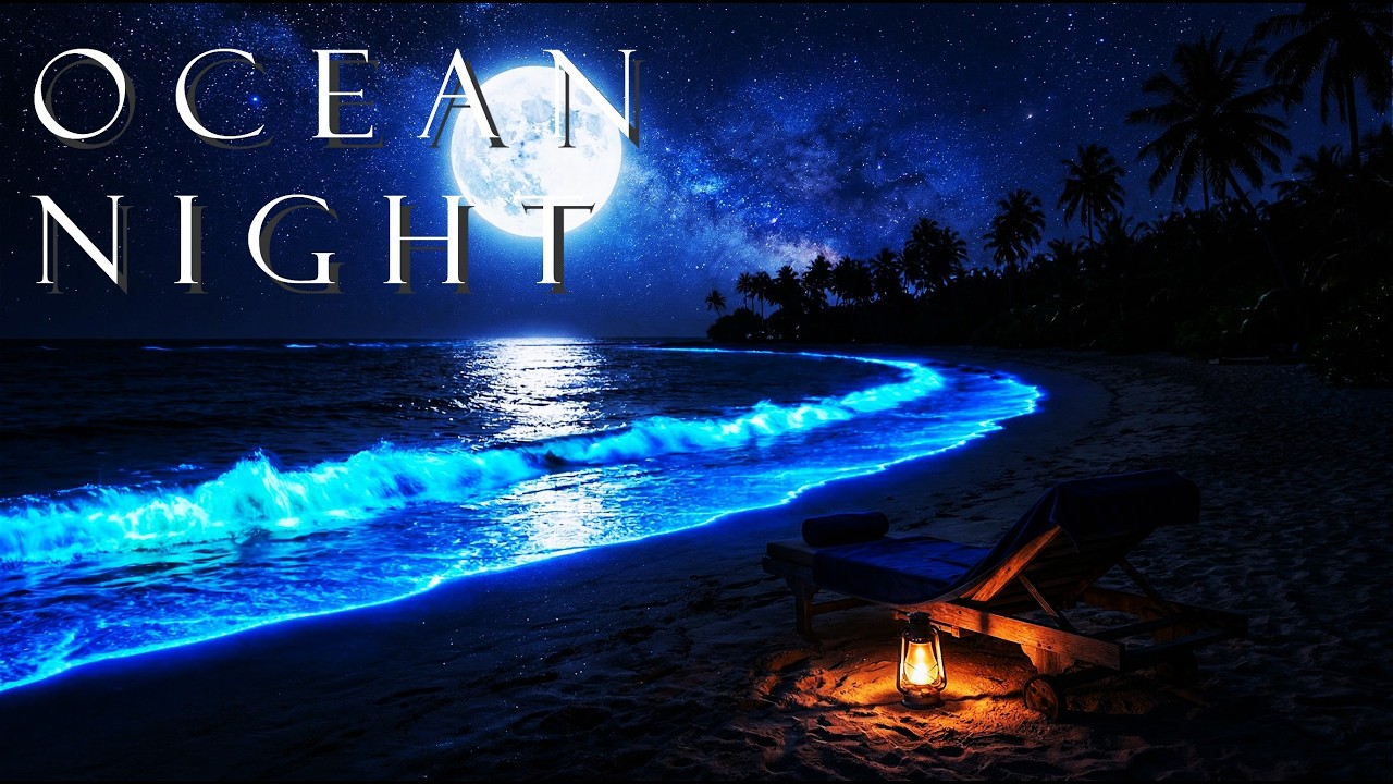 Glowing Ocean Night 🌊 | Sleep Music (8 Hours) – Fall Asleep Fast