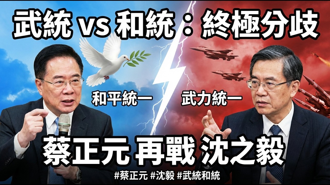 蔡正元再戰沈逸教授：武統與和統的深度思辨，揭示兩岸和平與軍事博弈的終極分歧 #蔡正元 #沈毅 #武統和統