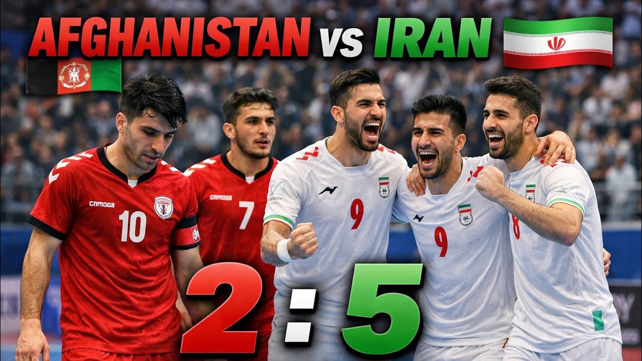 خلاصه بازی ایران و افقانستان [پیروزی۵-بر ۲ تیم ایران 🇮🇷🇦🇫