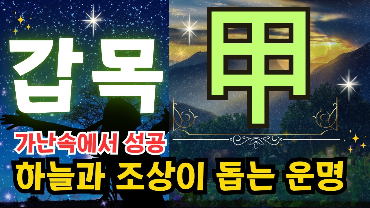 💎내 사주[甲木] 성공비결-하늘과 조상이 돕는 운명🌸[힘들어도 결국 웃는다]