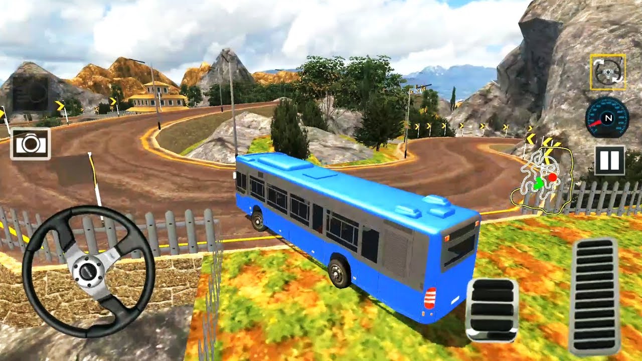 Offroad Coach Bus Driving - Mountain Bus Simulator - Android Gameplay FHD