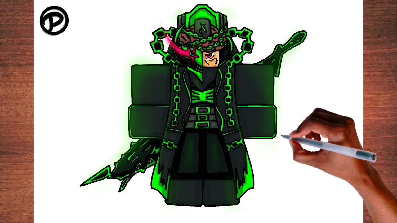 How to Draw 1x1x1 Hacklord From Forsaken Roblox Step by step