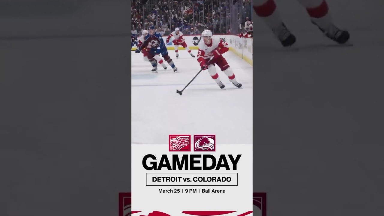 GAMEDAY! 🚨 Red Wings take on the Avalanche in Colorado tonight at 9 PM ET! 