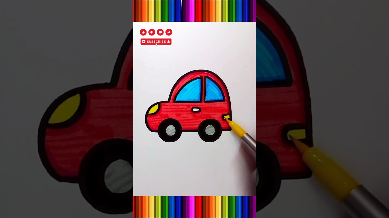 easy car coloring 