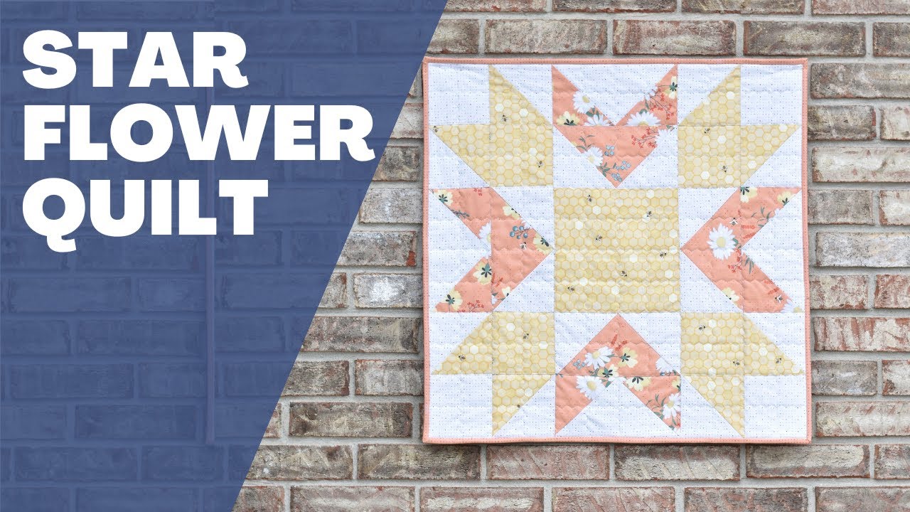 Striking mini quilt you can finish IN A DAY! Perfect for a wall hanging or table topper.