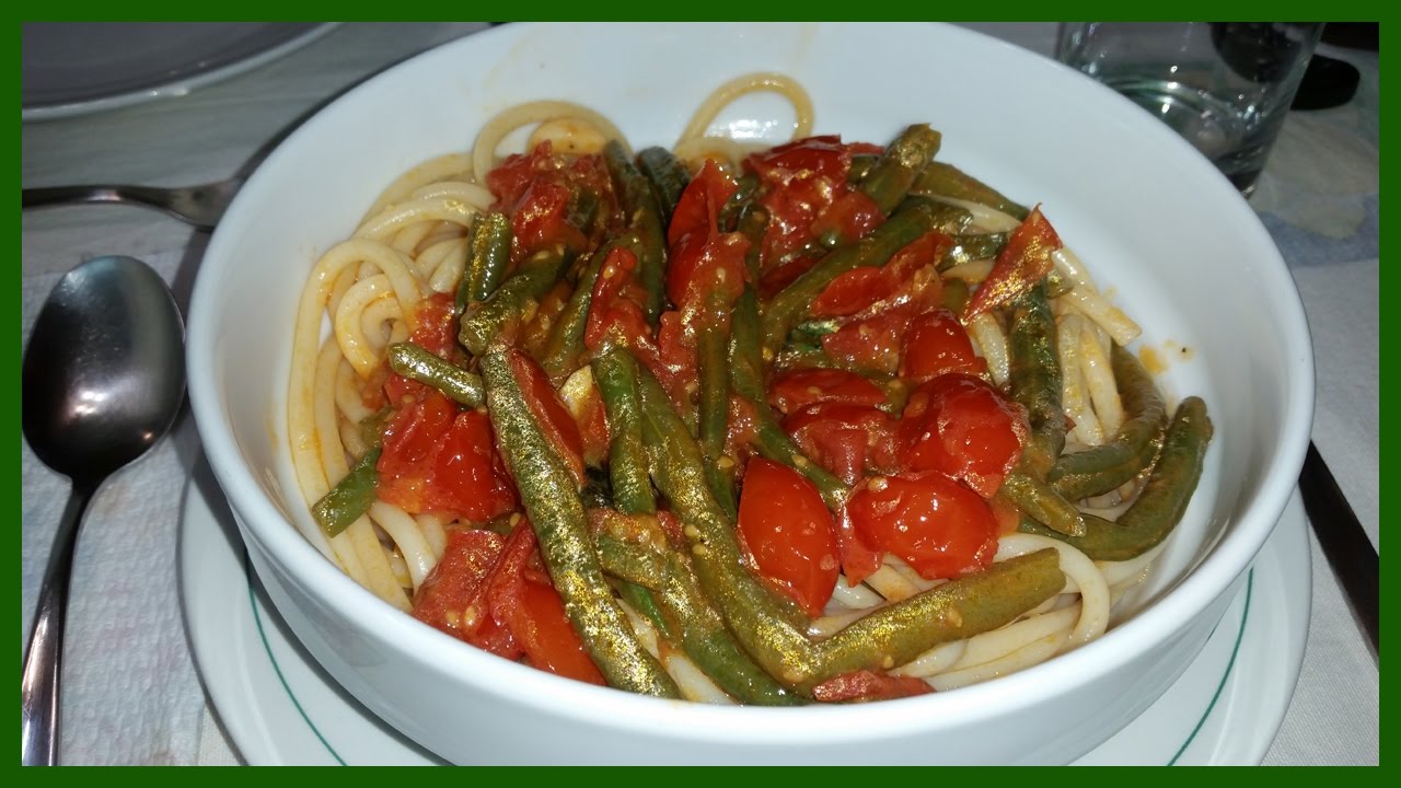 Pasta con i fagiolini e pomodorini - Le Ricette di Zio Roberto