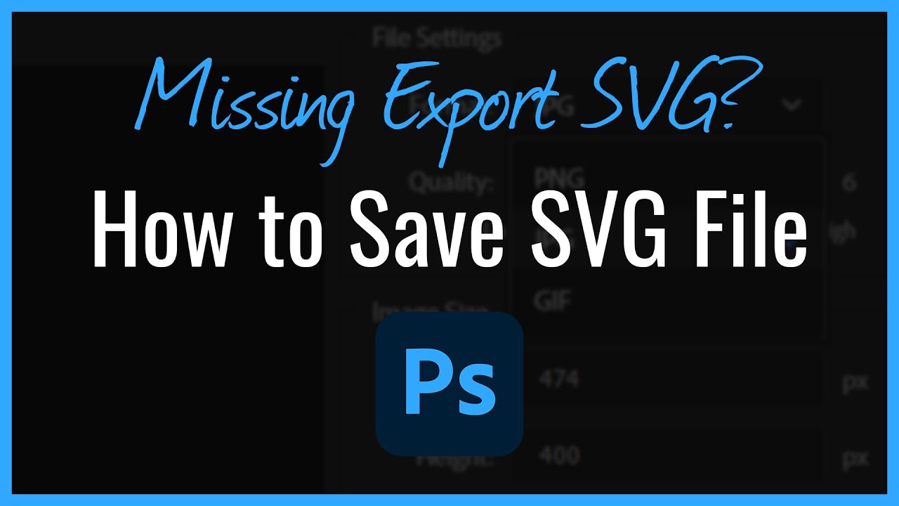 How to Save SVG File in Photoshop - Export SVG