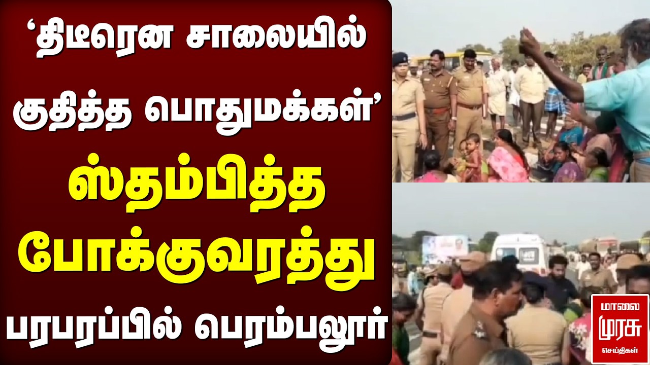 'திடீரென சாலையில் குதித்த பொதுமக்கள்' - ஸ்தம்பித்த போக்குவரத்து | Perambalur Protest
