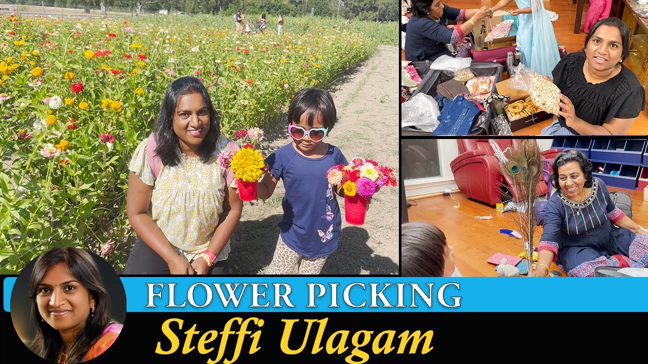 Flowering Picking Vlog in Tamil | Athai visits us | Alandra's 1st movie in Theater