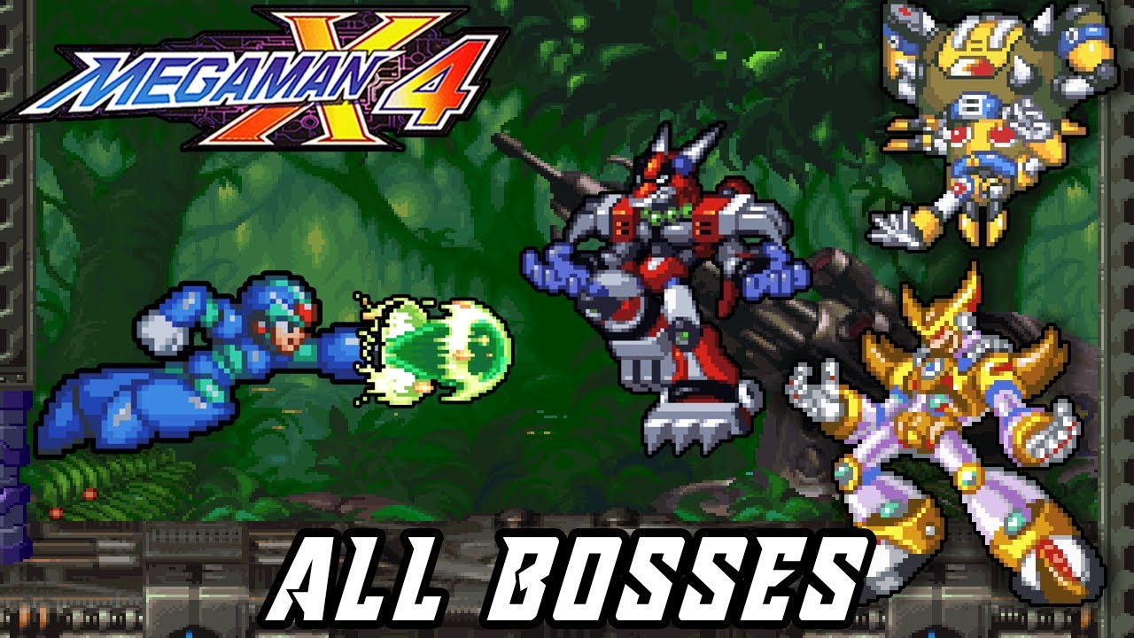 Mega Man X4 - All Bosses (X | No Damage)