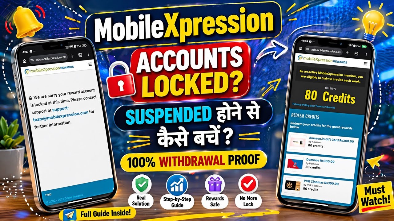 MobileXpression Account Locked 😱 | Fix & Withdraw Trick 2026 | ID Suspend Problem Solve 