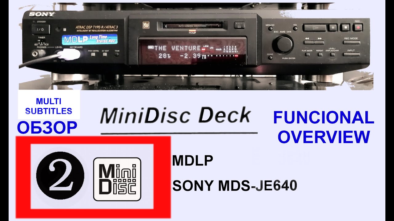 SONY MDS-JE640. Обзор функционала