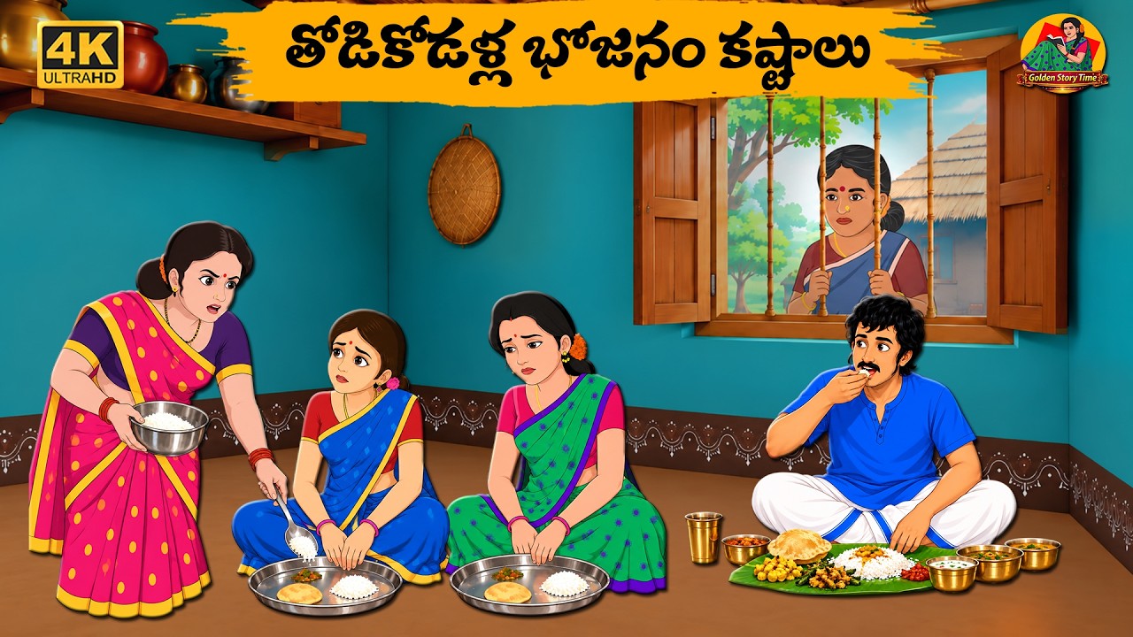తోడికోడళ్ళ భోజనం కష్టాలు - Telugu stories - Golden Stories EP 39 - Neethi Kathalu - Moral Stories