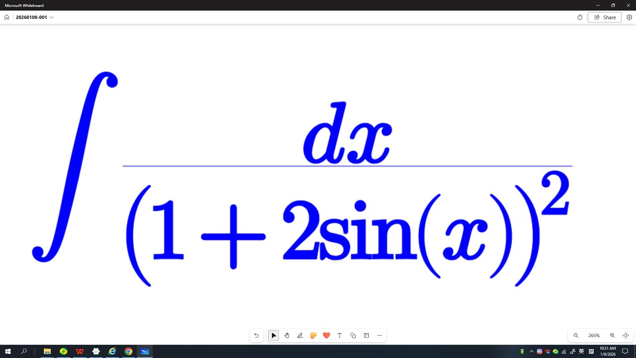 Integral of 1/(1+2sinx)^2 using new skills