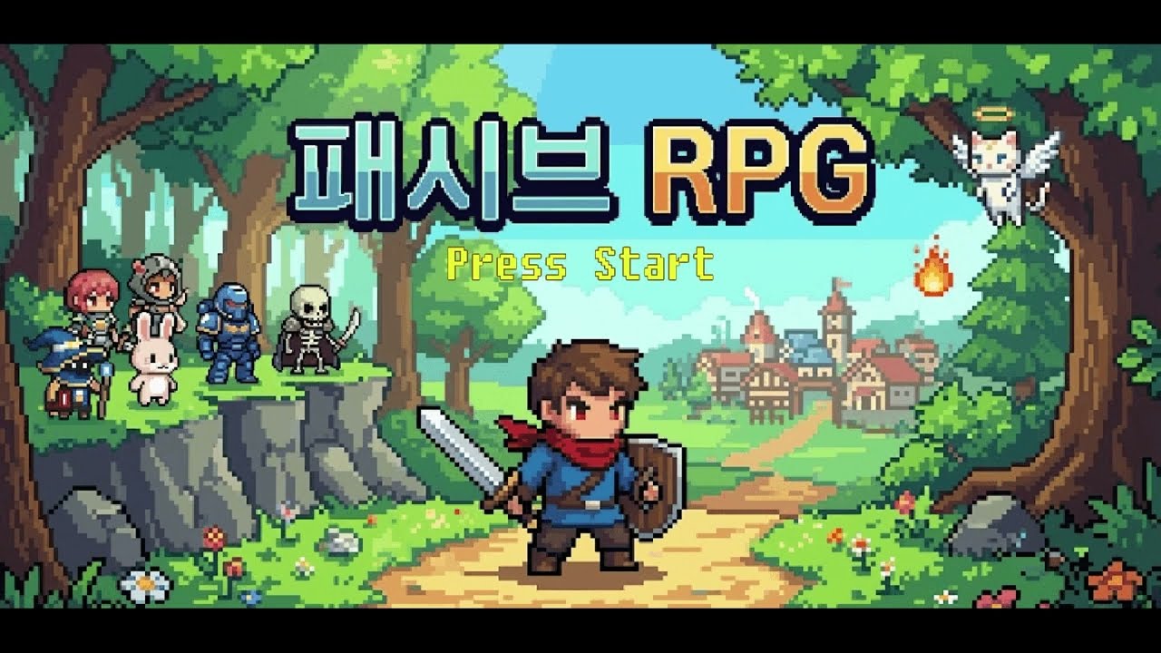 패시브RPG 광고 ( 펑크랜드 / 모바일 게임 추천 / 고전 감성 2D 도트 RPG )