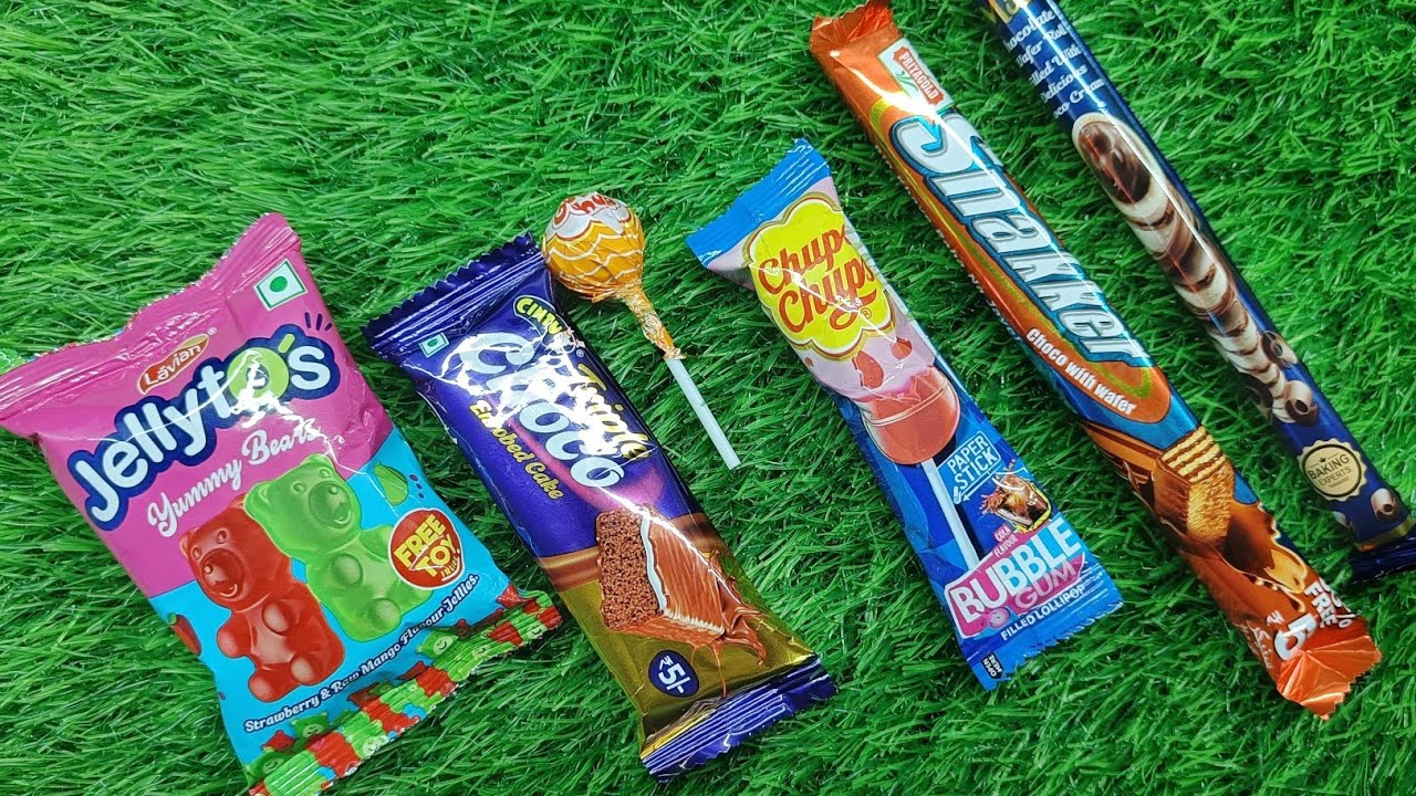 ASMR Most Delicious candys / some lots of colorful lollipop candy / satisfying candy unwrapping eat