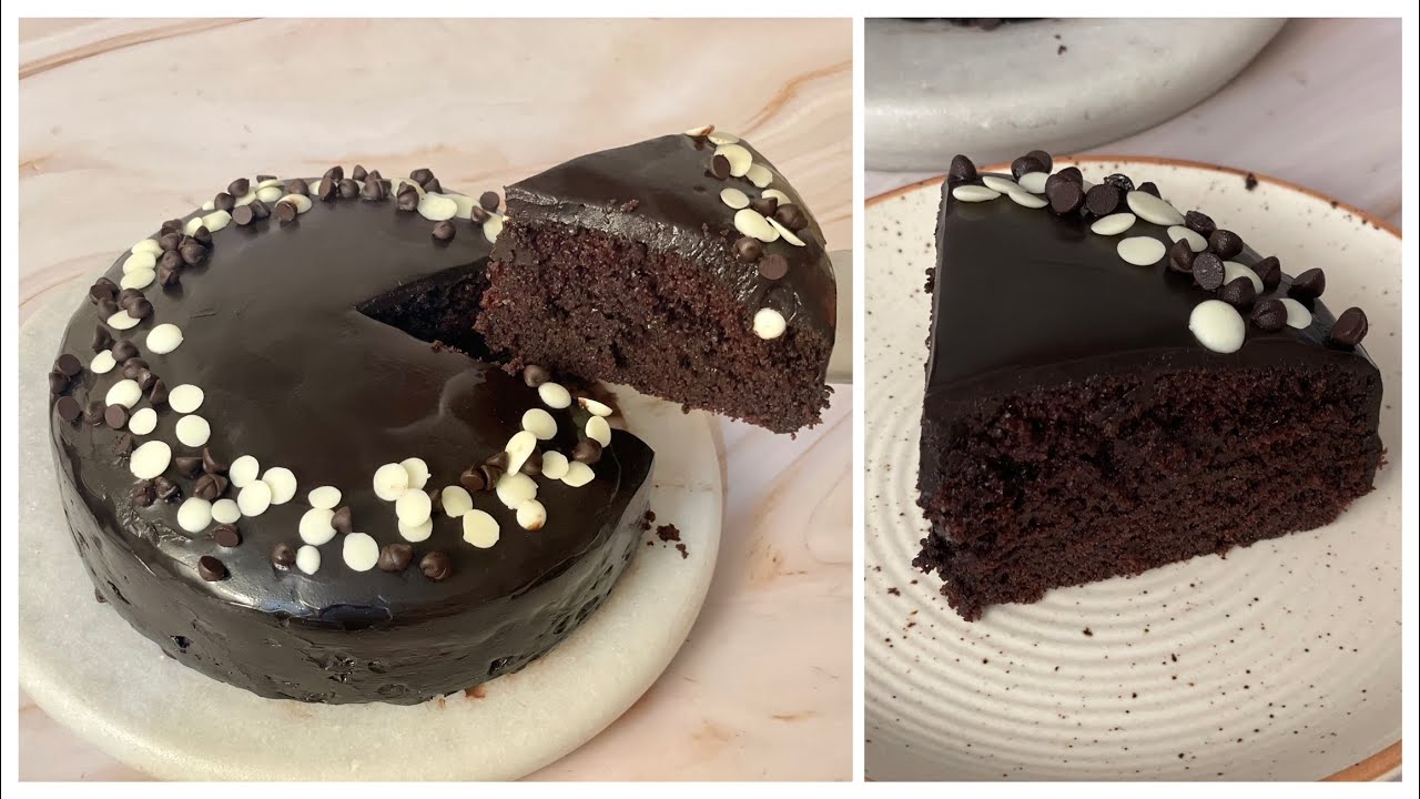 Super Moist Chocolate Fudge Cake In Kadai, No Eggs, No Oven, No Milk, Condensed Milk, Chocolate Cake