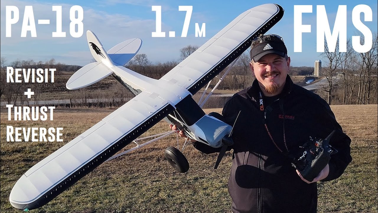 FMS - PA-18 Super Cub - 1.7m - Revisit + Thrust Reverse