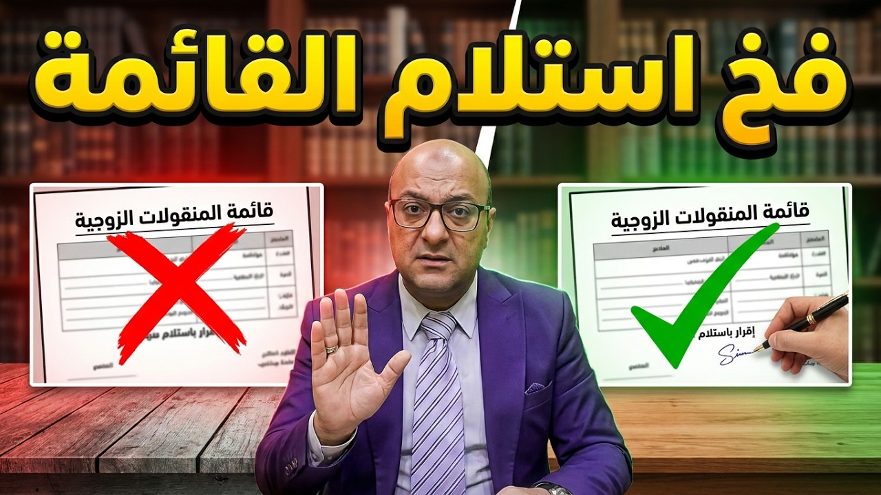 هل لازم كتابة اقرار باستلام قائمة المنقولات الزوجية ؟