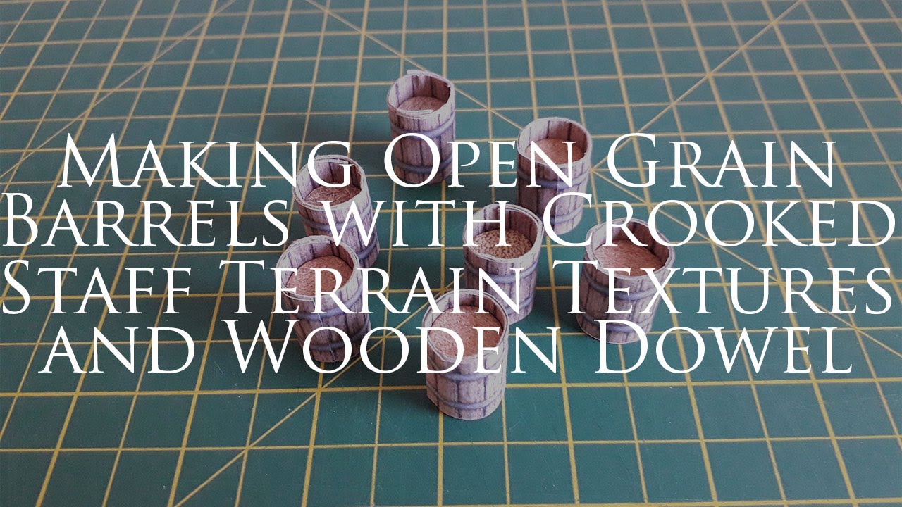 Making Open Grain Barrels with Crooked Staff Terrain Textures and Wooden Dowel
