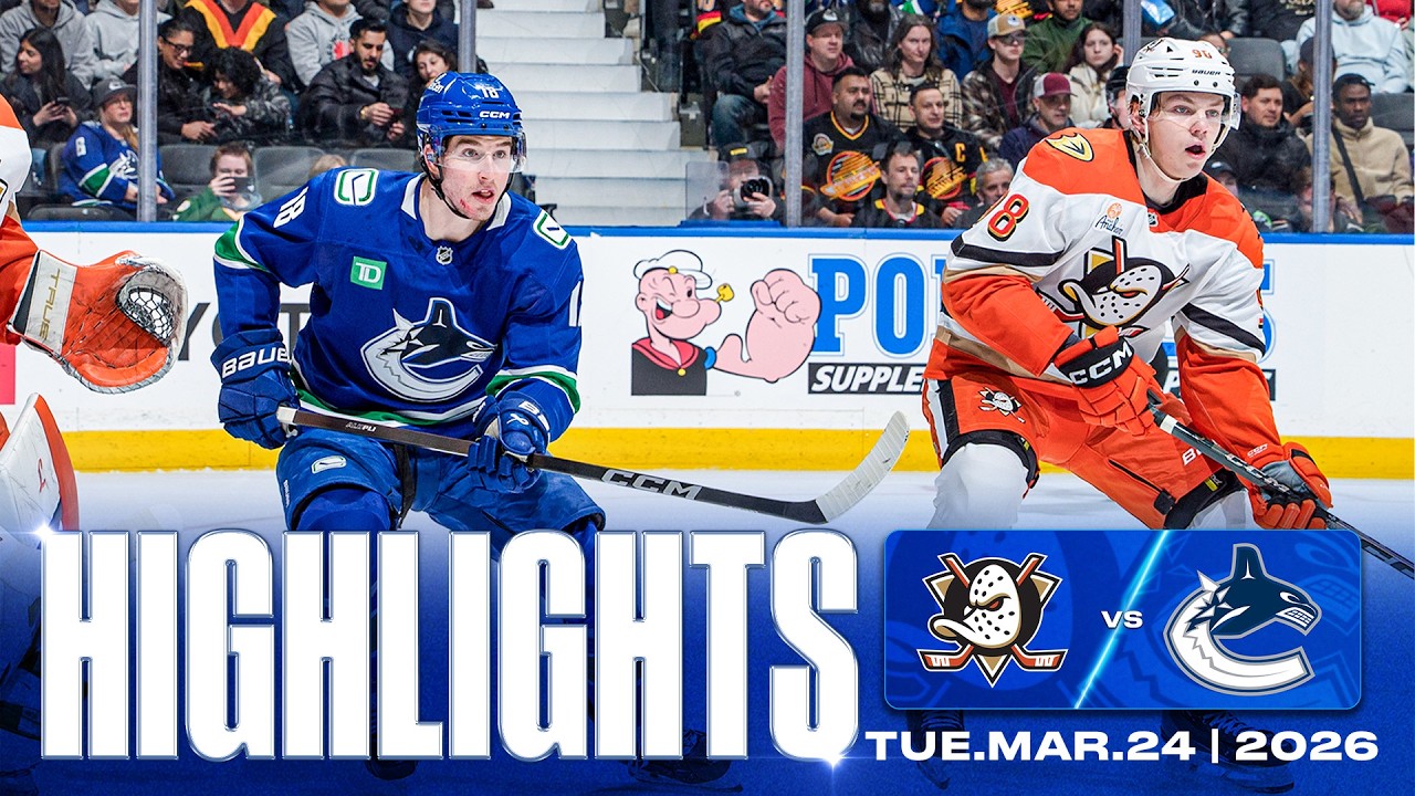 Матч через 10 минут | Обзор матча &laquo;Ванкувер Кэнакс&raquo; &mdash; &laquo;Анахайм Дакс&raquo; (24 марта 2026 г.)