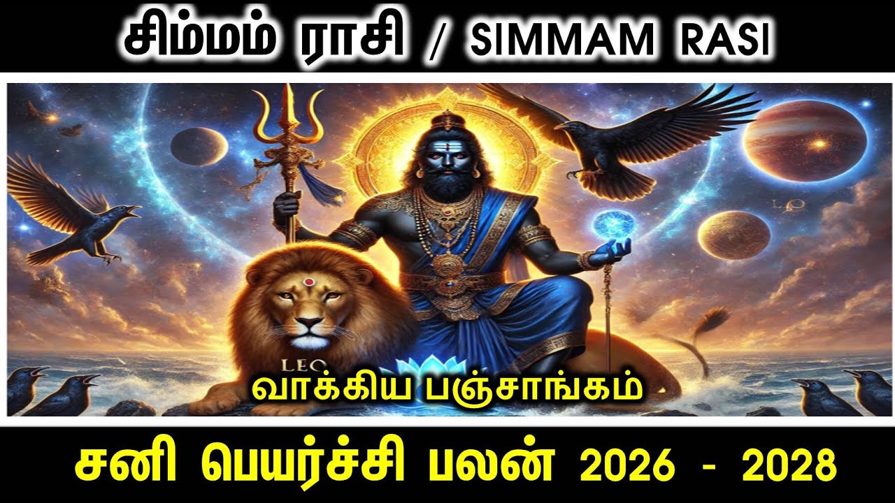 Simmam Rasi Sani Peyarchi Palan 2026 -2028 | சிம்மம் ராசி சனி பெயர்ச்சி 2026 -2028| RKJT
