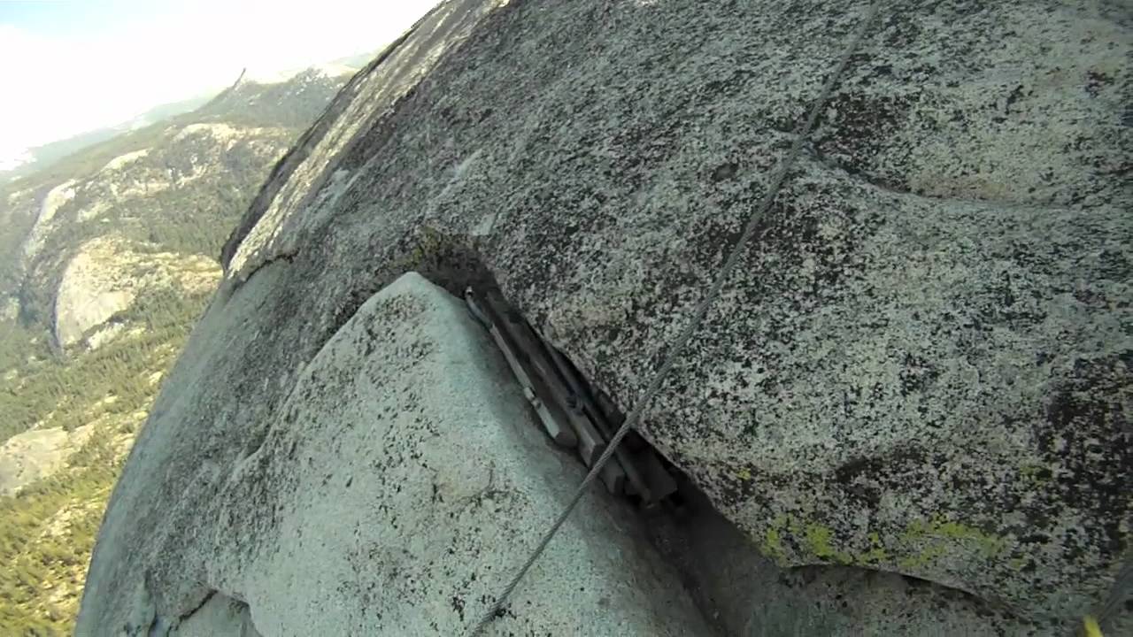 Climbing Half Dome in early May with Cables Down