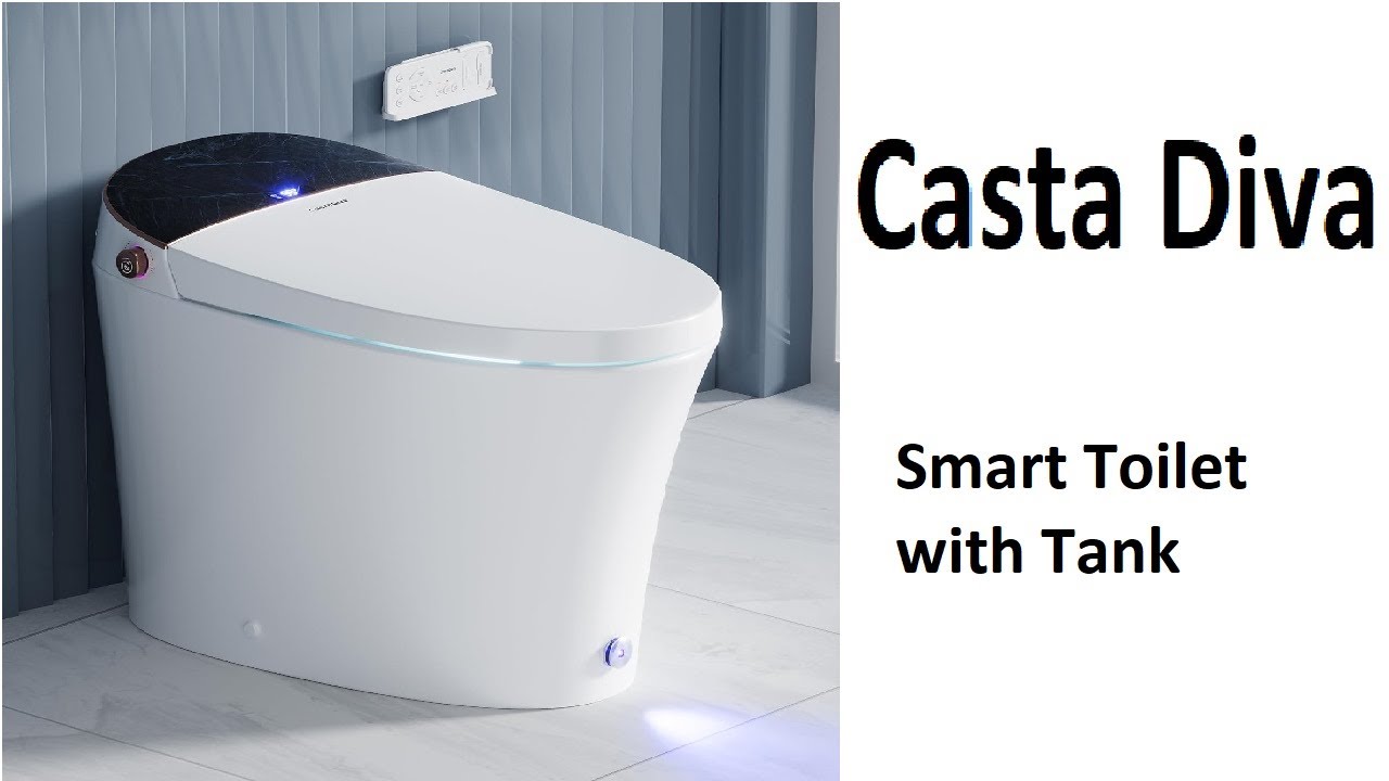 Casta Diva Smart Toilet with Tank with Foam Dispenser, Soft-Close Lid, Foot Kick & Auto Flush
