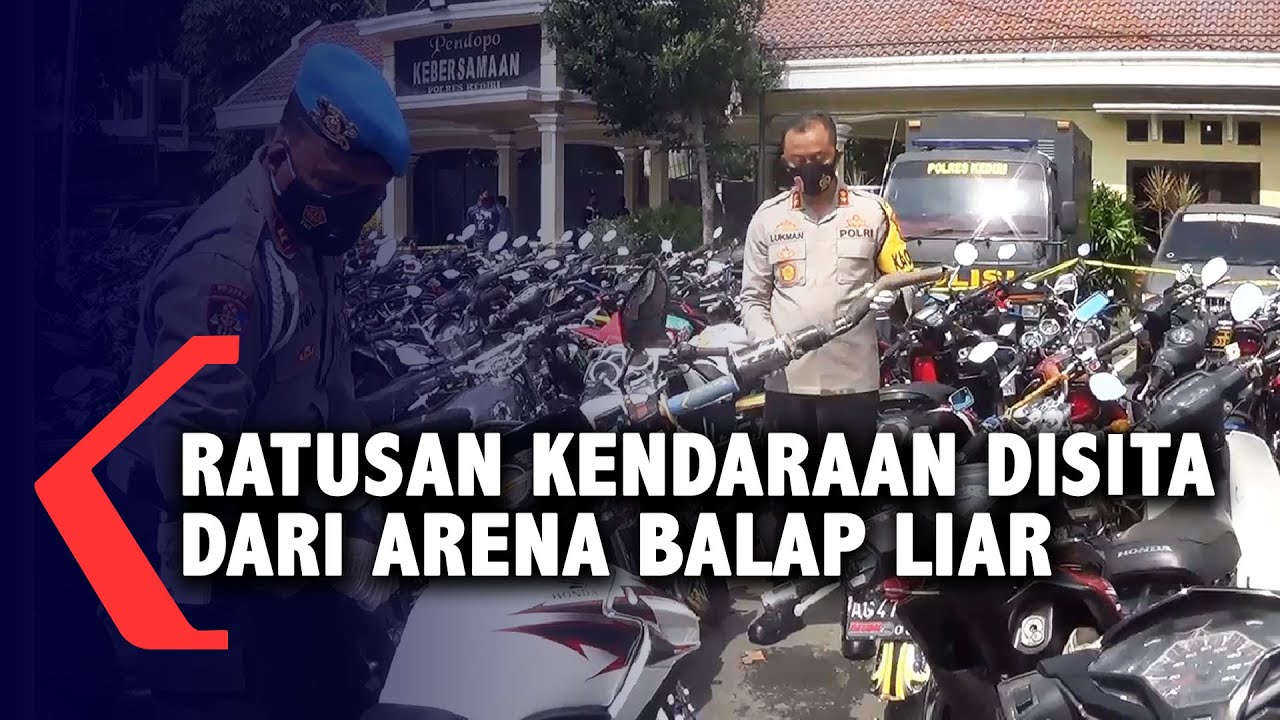 Polres Kediri Sita Ratusan Kendaraan Balap Liar