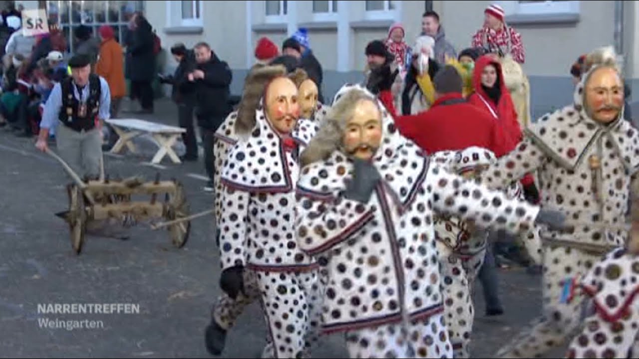 Narrenverein Fridingen beim Narrentreffen in Weingarten 2024