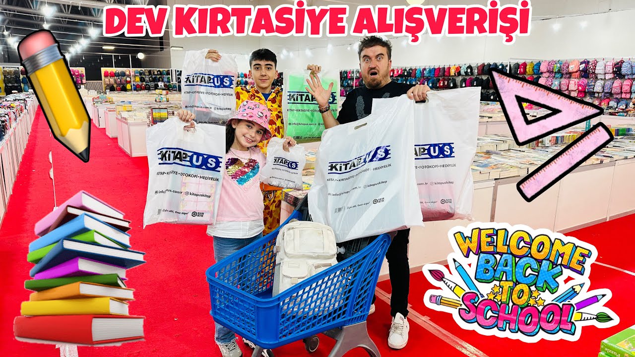 DEV KIRTASİYE ALIŞVERİŞİMİZİ YAPTIK !! BAKIN NELER ALDIK NELER ???