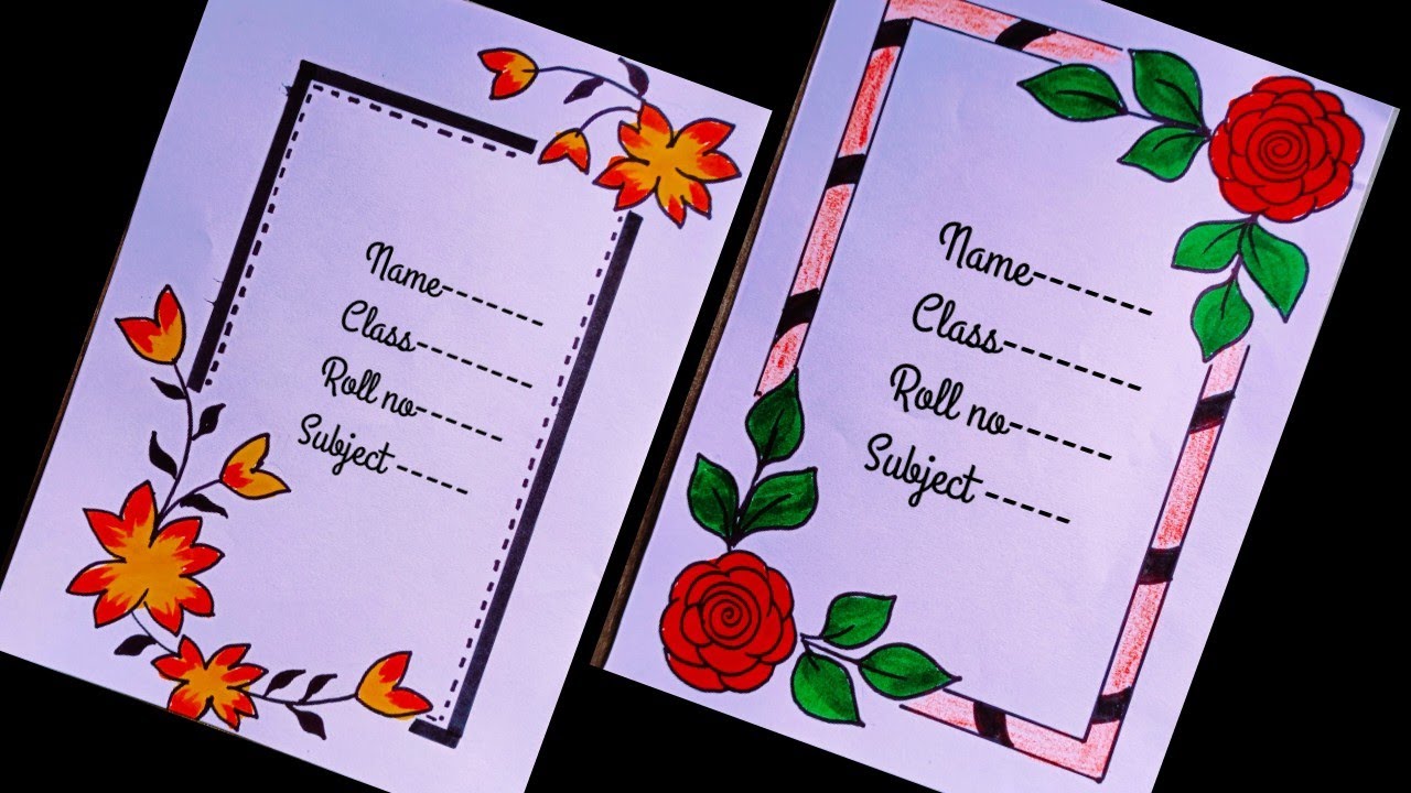 FLOWERS BORDER DESIGN /PROJECT WORK DESIGNS /ASSIGNMENT FRONT PAGE DESIGN/PROJECT @Poojacreation1