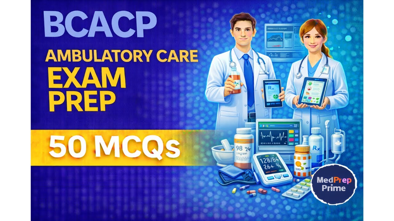 BCACP Exam Prep | 50 Ambulatory Care Pharmacy Questions
