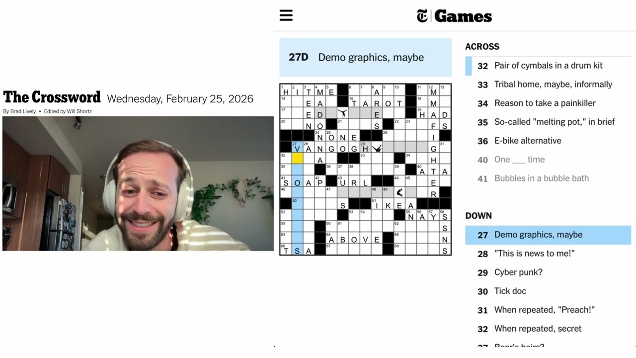 Кроссворд New York Times за среду | 25 февраля 2026 г.