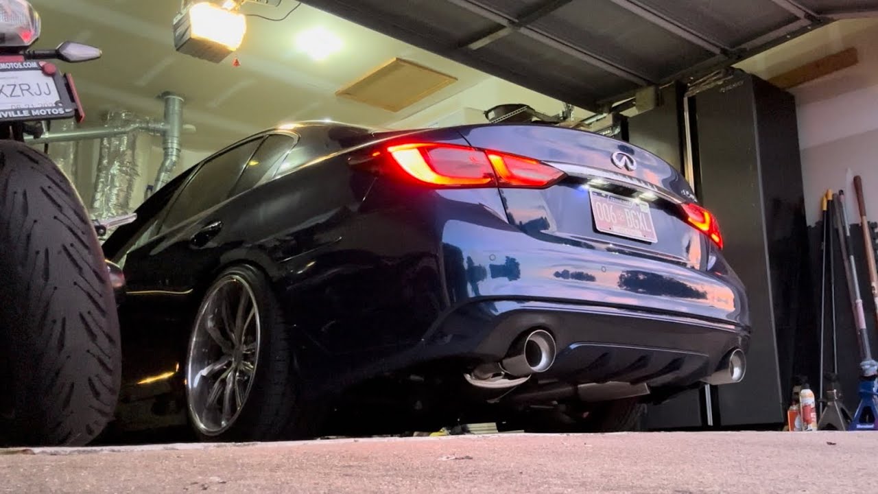 Infiniti Q50 AMS Downpipes & Fast Intentions Catback w/ 10” Sport Mufflers