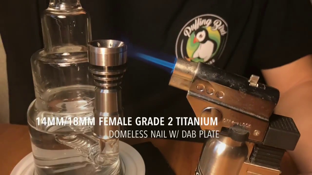 14mm18mm Female Grade 2 Titanium Domeless Nail w/ Dab Plate Intro/Review