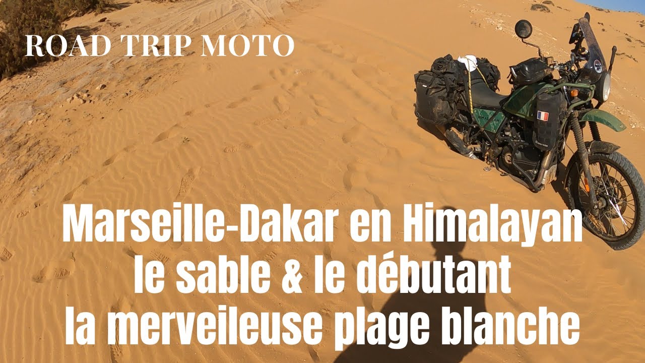 La fameuse plage blanche - Road-Trip Marseille-Dakar  - Himalayan Royal Enfield