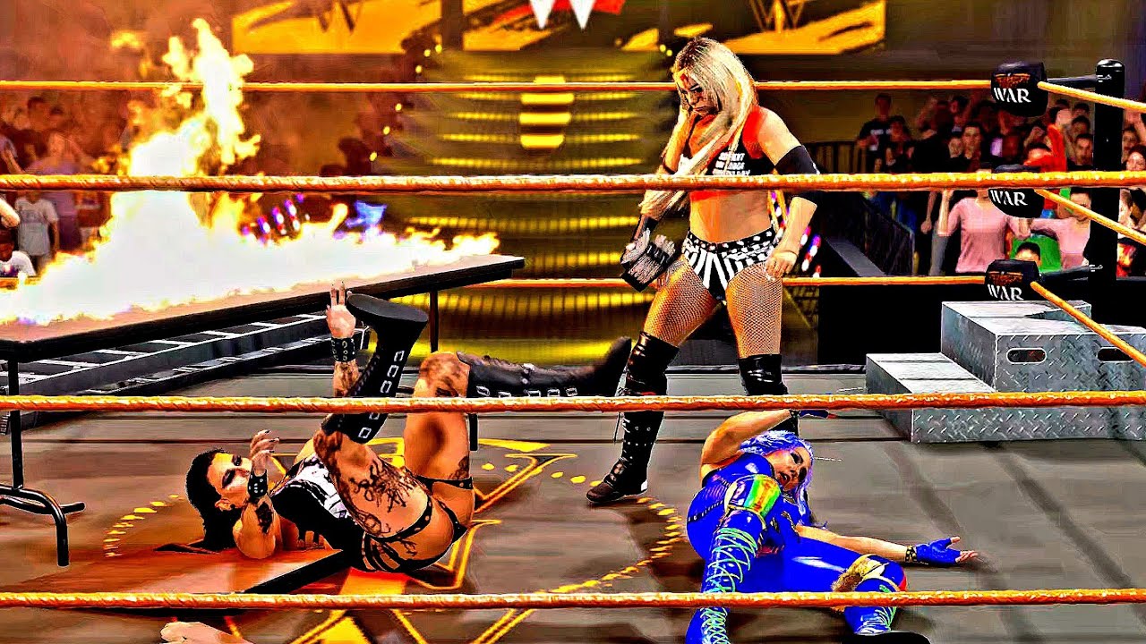 WWE 2K25 RHEA RIPLEY VS GIULIA VS LIV MORGAN WEDNESDAY NIGHT WAR! 