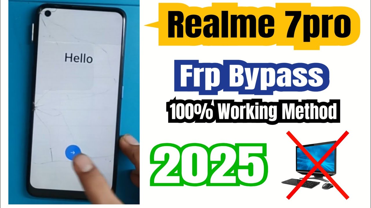 Realme 7pro Frp Bypass || 100% Working Method || No share Option || Without PC Android11 12,13 2025 